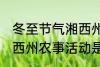 冬至节气湘西州农事活动 冬至节气湘西州农事活动是什么