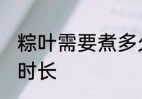 粽叶需要煮多久才能用 粽叶需要煮的时长