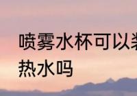 喷雾水杯可以装开水吗 喷雾水杯能装热水吗