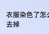 衣服染色了怎么去掉 衣服染色了如何去掉