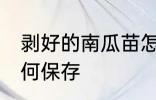 剥好的南瓜苗怎么保存 剥好的南瓜如何保存